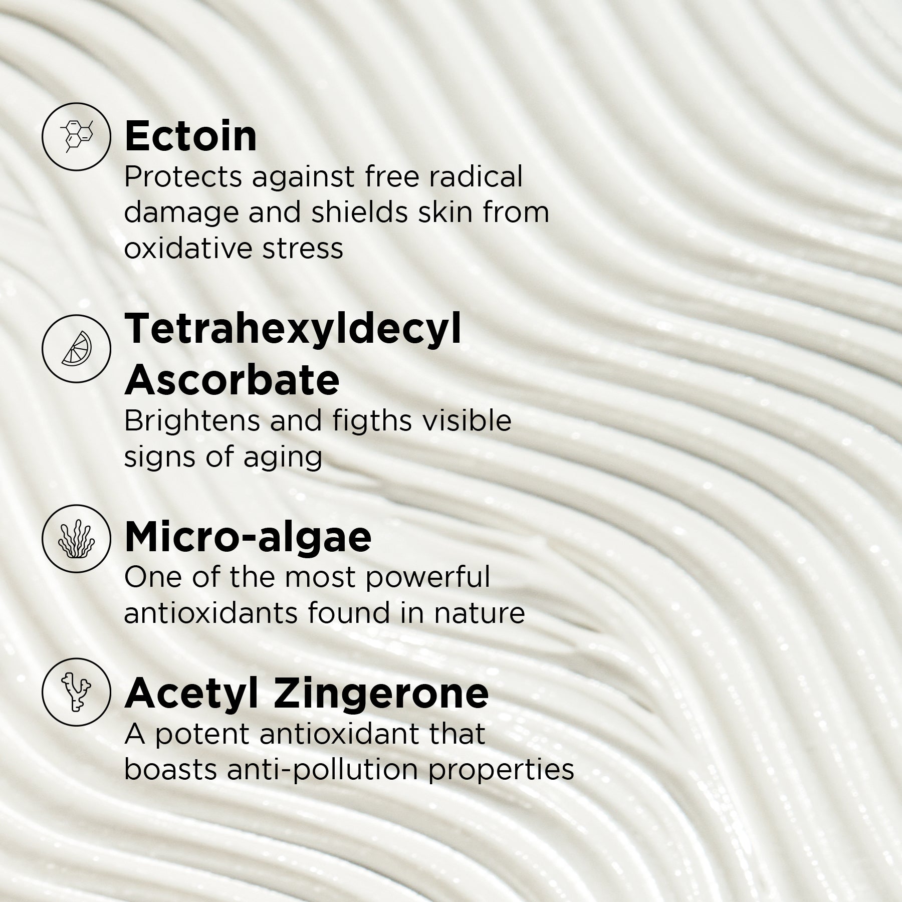 texture shot with benefits listed